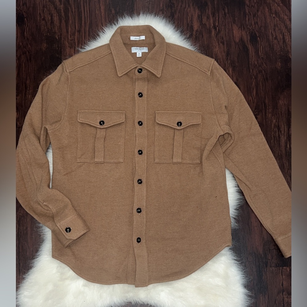 Todd Snyder Tan Button-Up Men's Shirt Jacket
